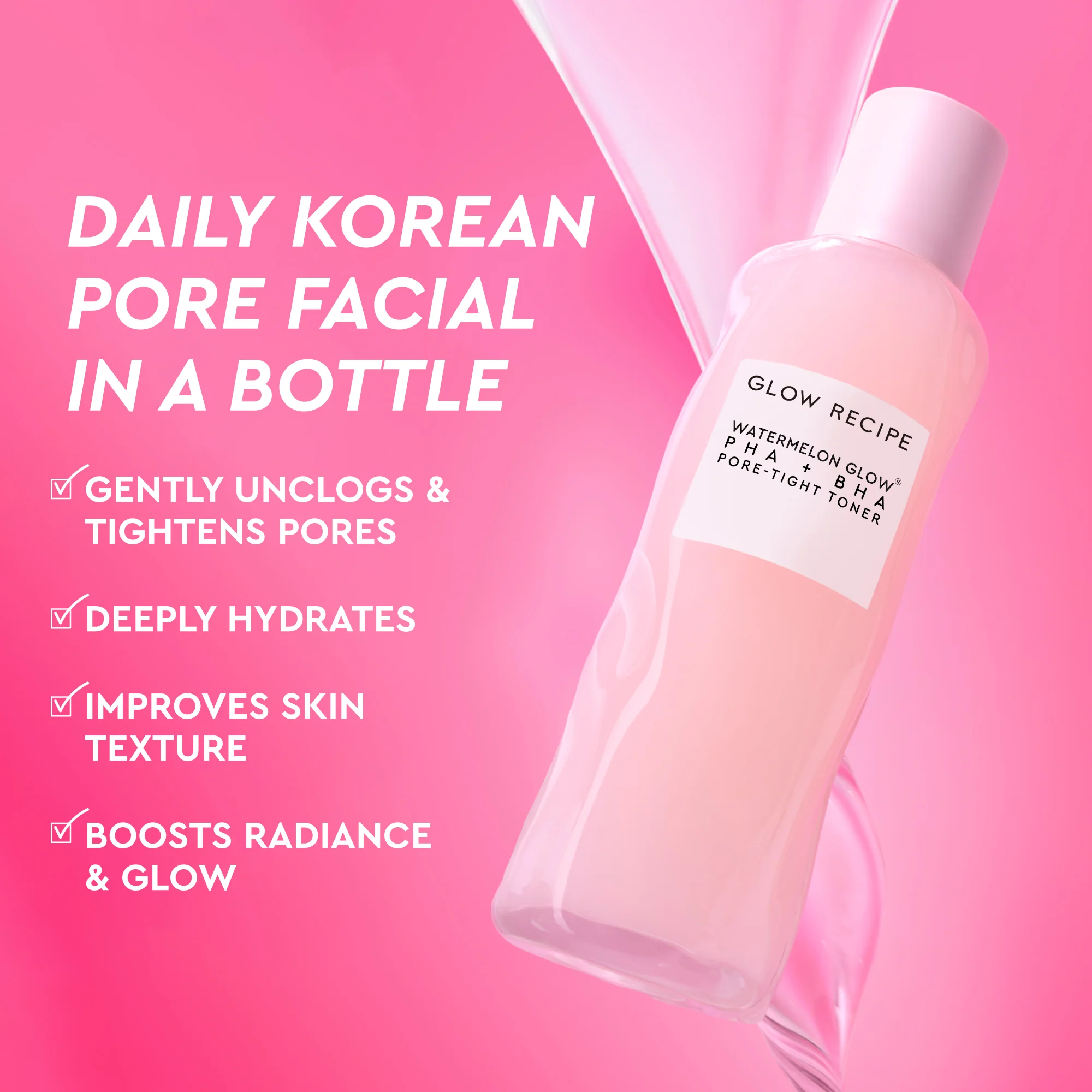 Watermelon Glow PHA+BHA Pore-Tight Toner - Image 3